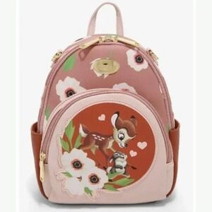 Disney Bambi Thumper & Bambi Watercolor Circle Portrait Convertible Backpack‎